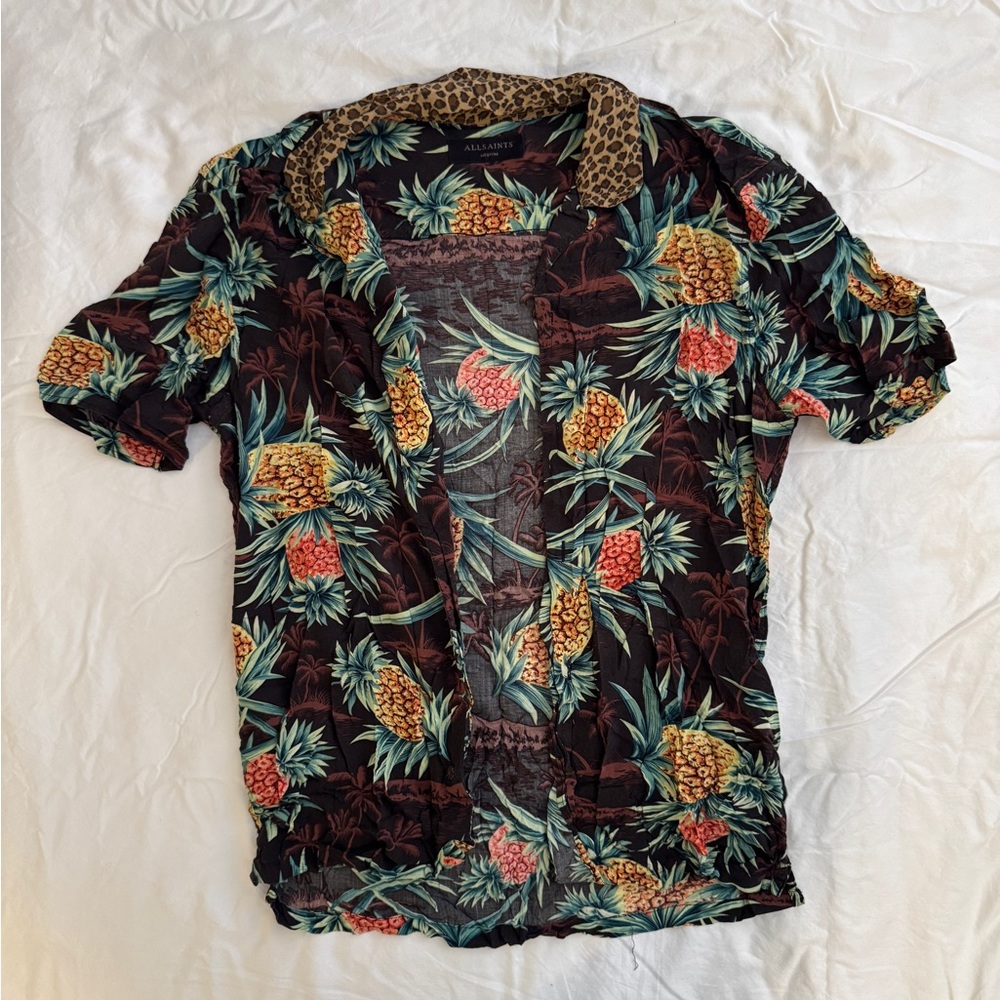 All Saints Pineapple and Leopard Print Shirt
